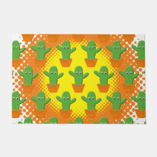 Cute Cartoon Cactus Pattern  Doormat