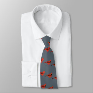 Cute Cartoon Cardinal Tie
