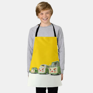 Cute Cartoon Cars Lineup Apron