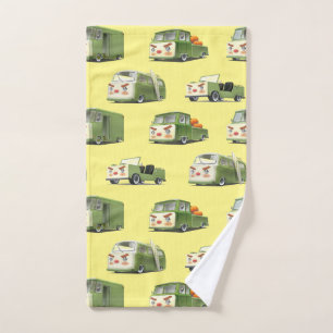Cute Cartoon Cars Lineup Hand Towel