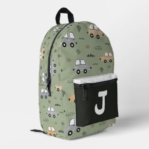 Cute Cartoon Cars Personalised Monogram Kids Backp Printed Backpack