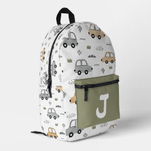 Cute Cartoon Cars Personalised Monogram Kids Backp Printed Backpack