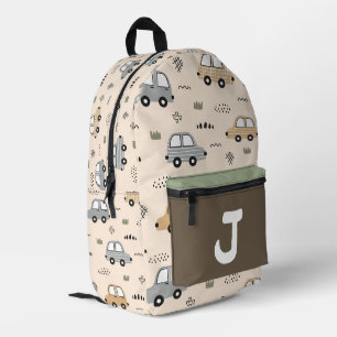 Cute Cartoon Cars Personalised Monogram Kids Backp Printed Backpack