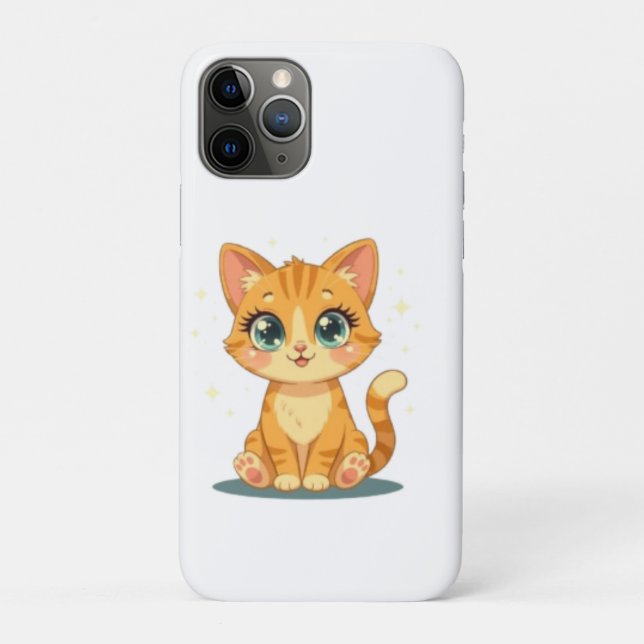 **Cute Cartoon Cat – Adorable Kitty Illustration** Case-Mate iPhone Case (Back)