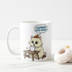 Cute Cartoon Cat Coffee Lover Mug