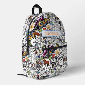 Cute Cartoon Cat Pattern Kids Backpack