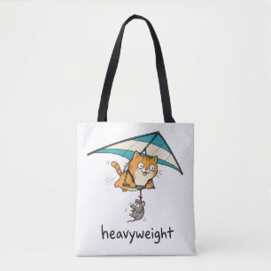 Cute Cartoon Cat Pun Design Tote Bag