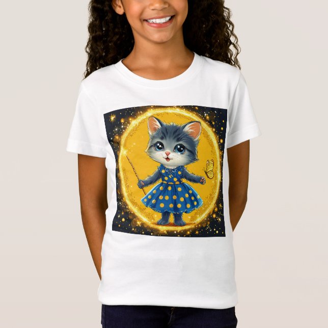Cute cartoon cat T-Shirt (Front)