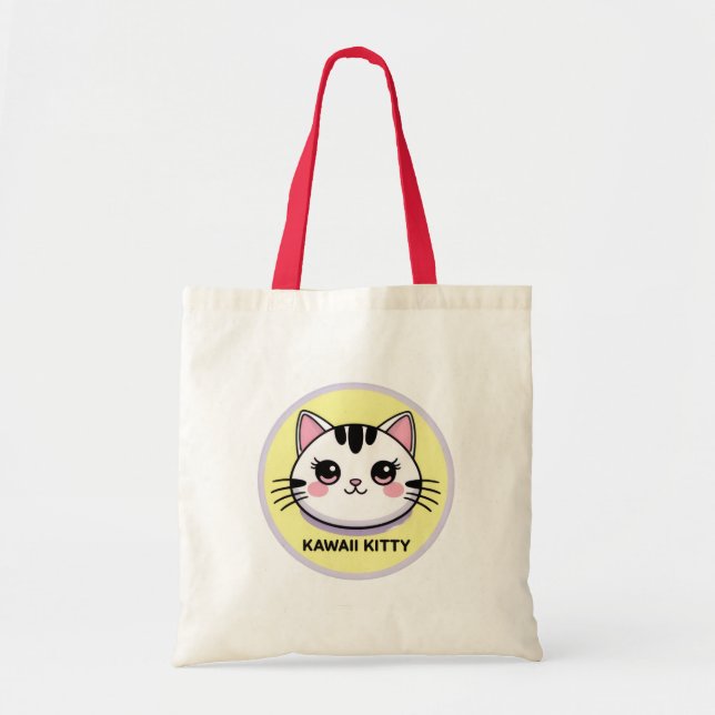  Cute Cartoon Cat Tote Bag (Front)