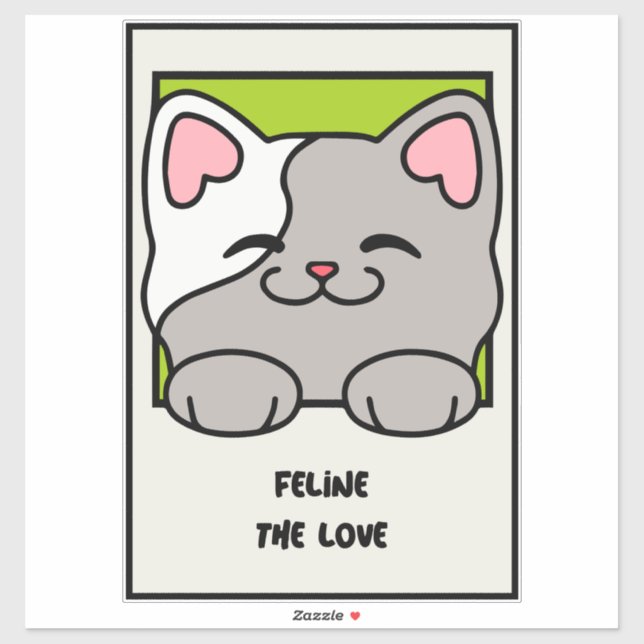 Cute Cartoon Cat Valentine Friends | Adorable Art (Sheet)