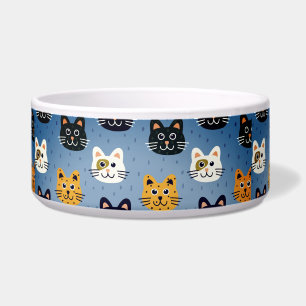 Cute cartoon cats bowl