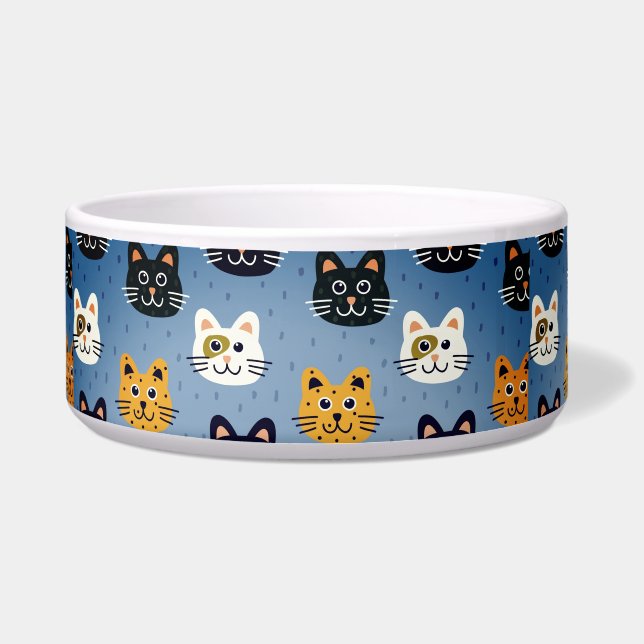 Cute cartoon cats  bowl (Front)