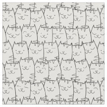 Cute cartoon cats fabric 2
