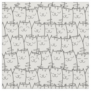 Cute cartoon cats fabric 2
