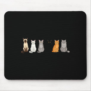 Cute Cartoon Cats For Cat Lovers Funny Cat Breed Mouse Mat