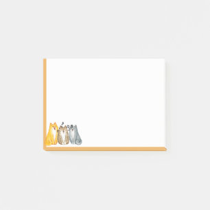 Cute Cartoon Cats Music Singing Animal art Post-it Notes