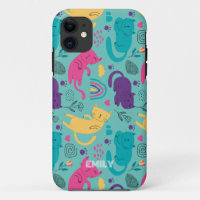 Cute cartoon cats pattern