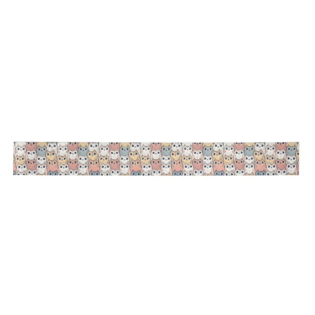 Cute Cartoon Cats Satin Ribbon (Front)