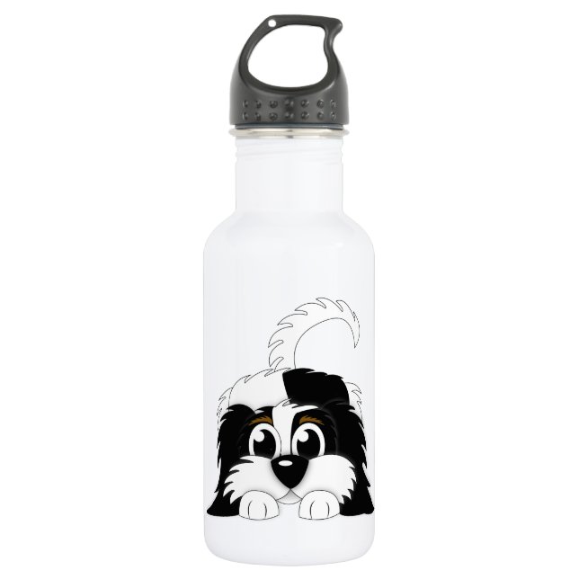 Cute Cartoon Cavachon 532 Ml Water Bottle (Front)