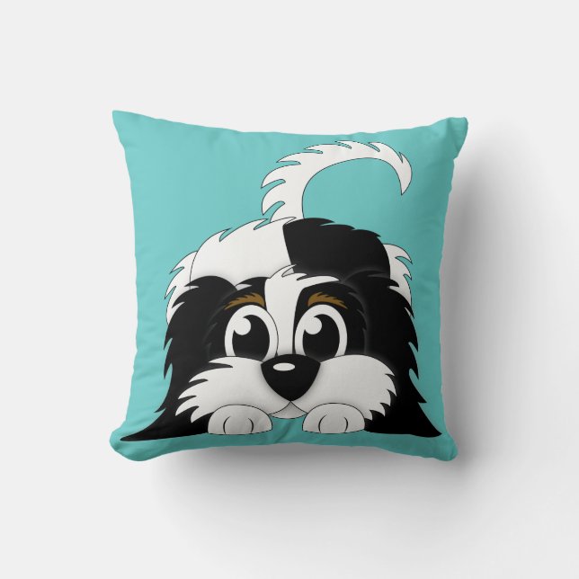 Cute Cartoon Cavachon Cushion (Front)