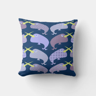Cute Cartoon Character Narwhal Pattern Cushion