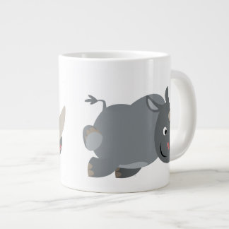 Cute Cartoon Charging Rhino Jumbo Mug