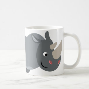 Cute Cartoon Charging Rhino Mug