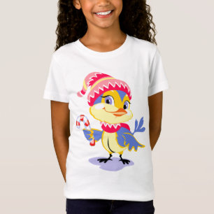 Cute Cartoon Chick Christmas T-Shirt