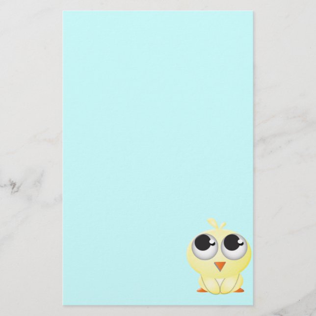 Cute Cartoon Chick Stationery (Front)