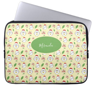 Cute Cartoon Chicken Illustration Laptop Sleeve