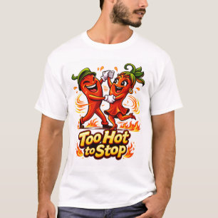 Cute cartoon chilli pepper dancing salsa T-Shirt