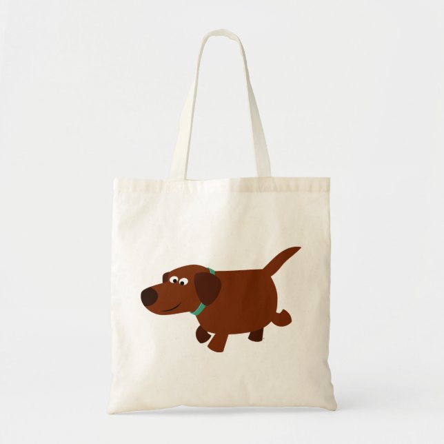 Cute Cartoon Chocolate Labrador Bag (Front)