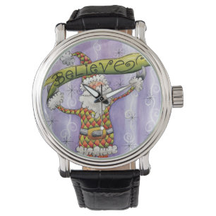 Cute Cartoon Christmas, I Believe in Santa Claus Watch
