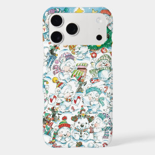 Cute Cartoon Christmas Polar Bear Penguin Party