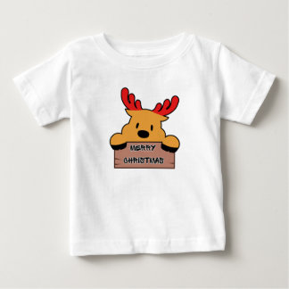 Cute Cartoon Christmas Reindeer Baby T-Shirt