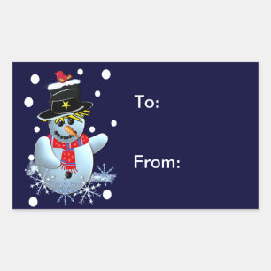 Cute cartoon Christmas sticker