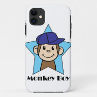 Cute Cartoon Clip Art Happy Monkey in Star w Hat
