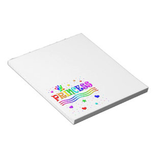 Cute Cartoon Clip Art Rainbow Princess Tiara Notepad