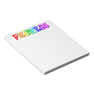 Cute Cartoon Clip Art Rainbow Princess Tiara Notepad