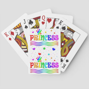 Cute Cartoon Clip Art Rainbow Princess Tiara Playing Cards