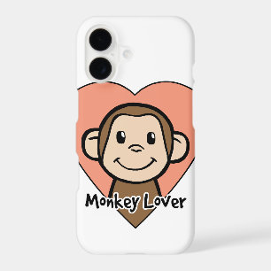 Cute Cartoon Clip Art Smile Monkey Love in Heart