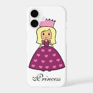 Cute Cartoon Clipart Pink Princess Hearts Dress