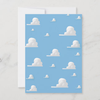 Cute cartoon cloud pattern invitation