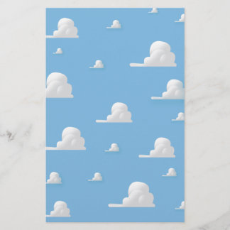 Cute cartoon cloud pattern stationery