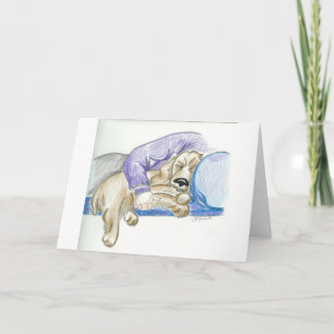 Cute Cartoon Cocker Spaniel Dog Card