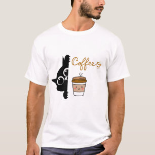 Cute Cartoon Coffee Design – T-Shirt for Coffee Lo