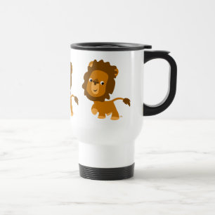Cute Cartoon Content Lion Commuter Mug