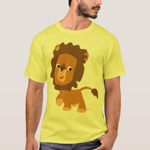 Cute Cartoon Content Lion T-shirt