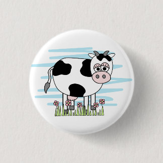 Cute Cartoon Cow 3 Cm Round Badge