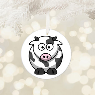 Cute Cartoon Cow Ceramic Tree Decoration